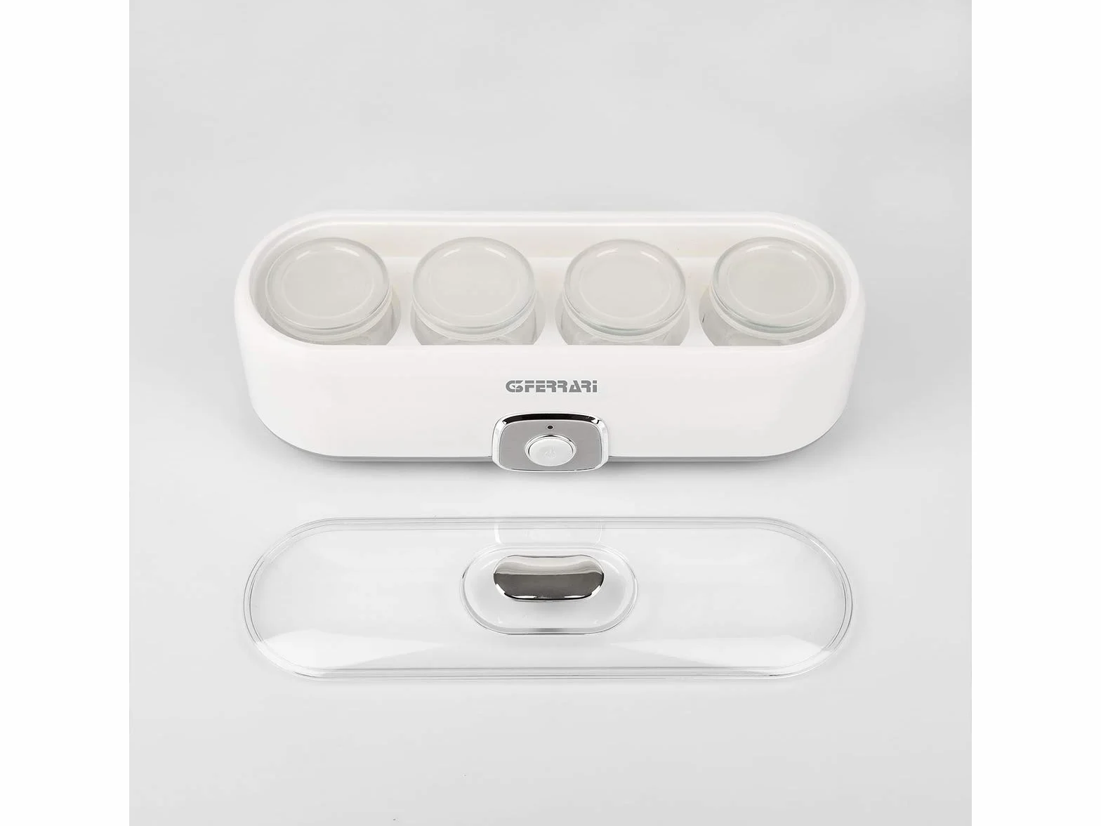 G3 Ferrari G10133 Fermento 4 Yaourtière, Plastique Verre, Blanc