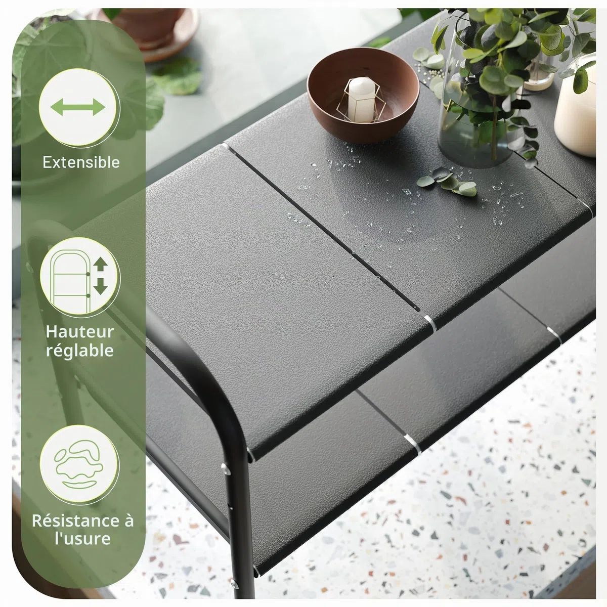 NETEL Organisateur de meuble d'évier, étagère de cuisine extensible avec 6 plaques mobiles et 2 paniers, largeur extensible (52,53-82 cm)