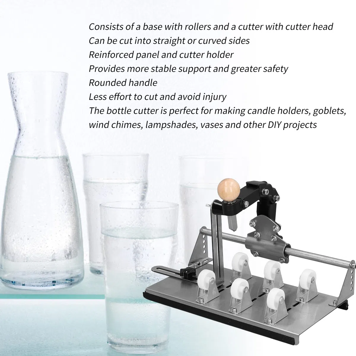 Machine à Couper Bouteille Verre pour Fabriquer Verres à Vin DIY Outil pour Bouteilles Soda Bière