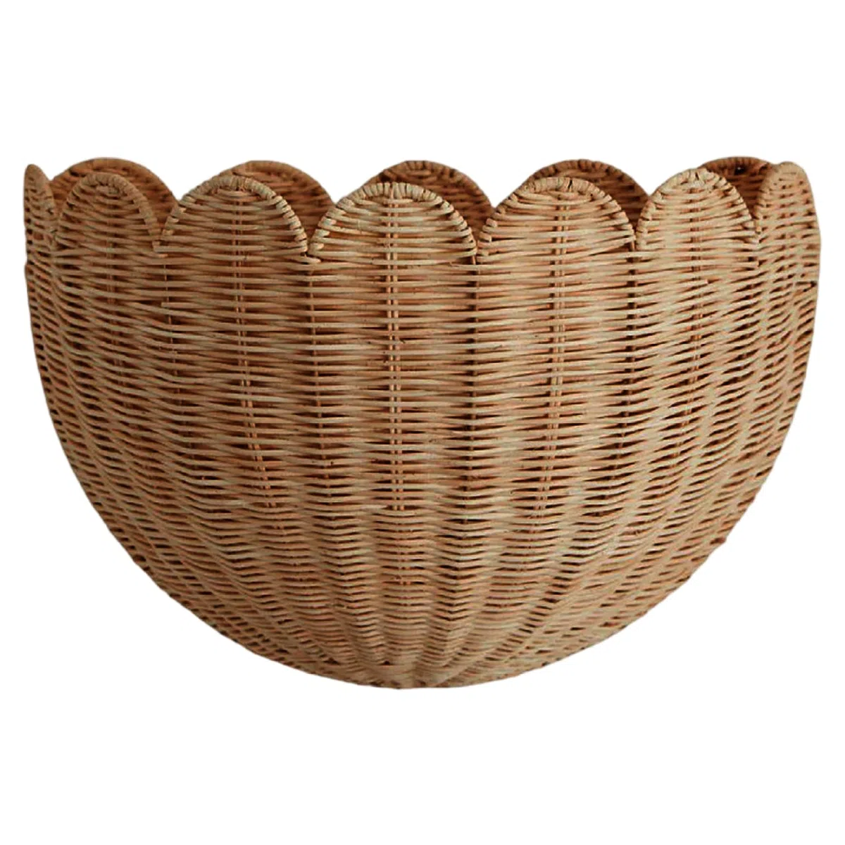 Paniers muraux en osier, panier mural festonné, paniers suspendus rustiques, panier en osier tissé pour fruits, légumes, articles de toilette, cuisine, salle de bain, salon 5, 9 x 11 pouces, à suspend