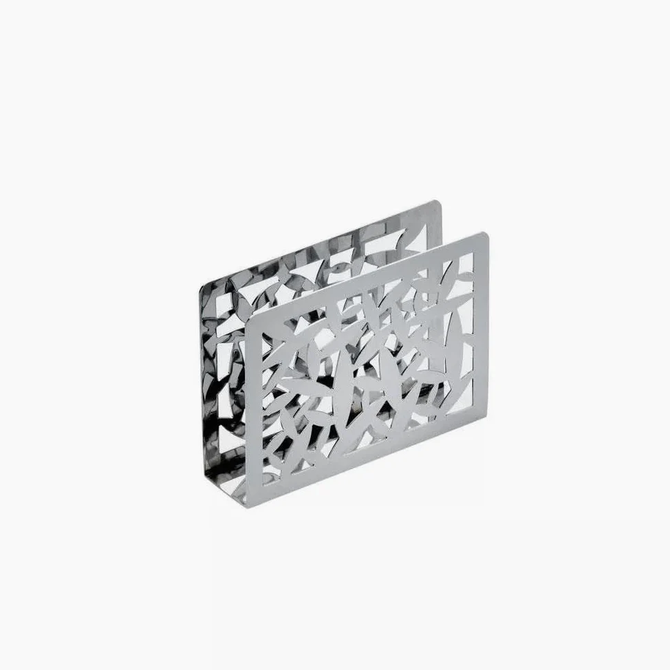 Alessi - MSA08 - Cactus - Porte-Serviettes en Papier Ajouré en Acier Inoxydable 18/10 Brillant