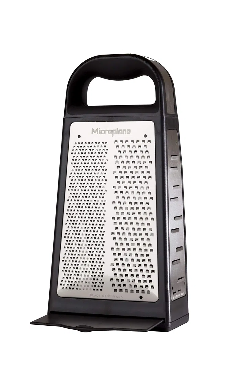 Microplane Râpe Multi-Faces Elite avec 5 Styles de Lames: Fine, Gros Grains, Ultra Gros Grains, Double Tranchant et Coupe Large - Râpe de Cuisine avec des Lames en Acier Inoxydable