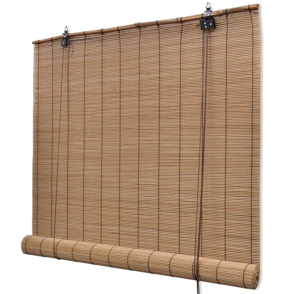 vidaXL Store Enrouleur Bambou Marron 120x220 cm Pare-Vue Pare-Soleil Maison