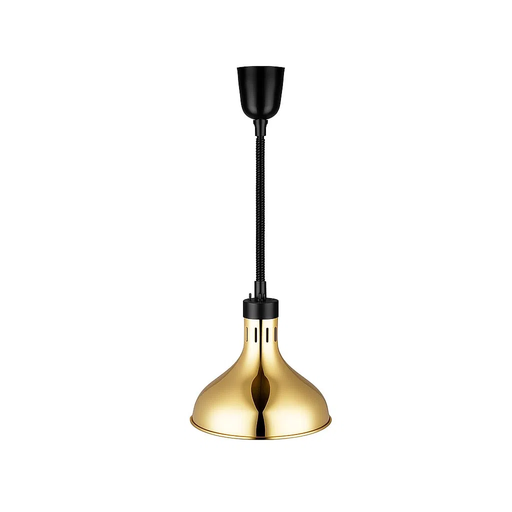 Lampe Chauffante Suspendue Réglable Or - 275W - Hauteur Ajustable - Maintien au Chaud - Cuisine Pro