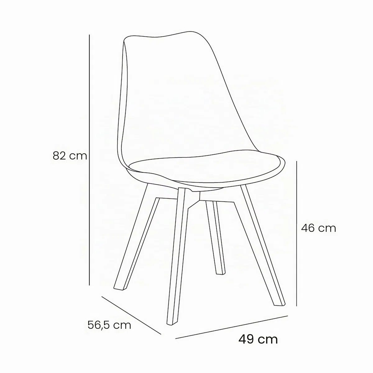 mcc direct Lot de 2 chaises de Salle à Manger, de Cuisine, de Bureau, Chaise Coque Design, Eva, Gris