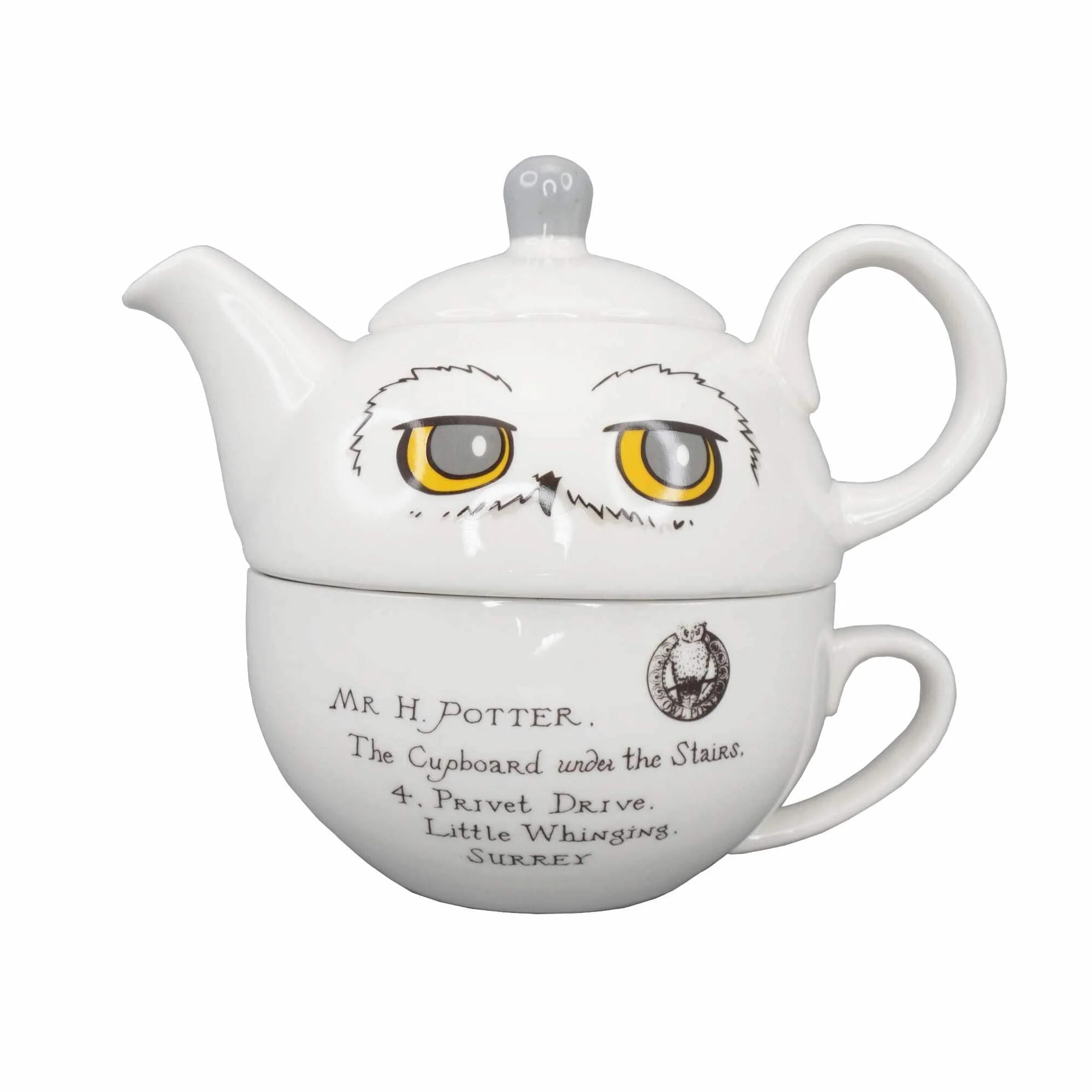 Harry Potter Hedwig Tea Set - Tea for One - Hedwig Owl Cup - Tea Pot for One - Small Teapot