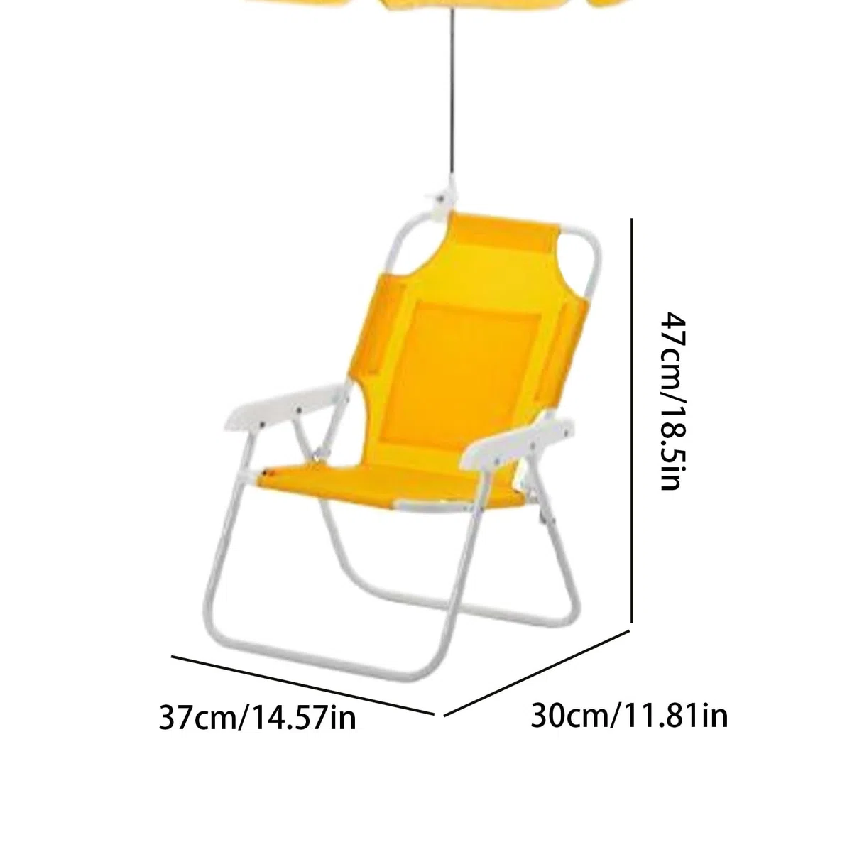 Chaise de plage pliable pour enfants - Chaise pliante inclinable avec parasol, siège résistant pour voyage, pique-nique, extérieur, jardin, piscine