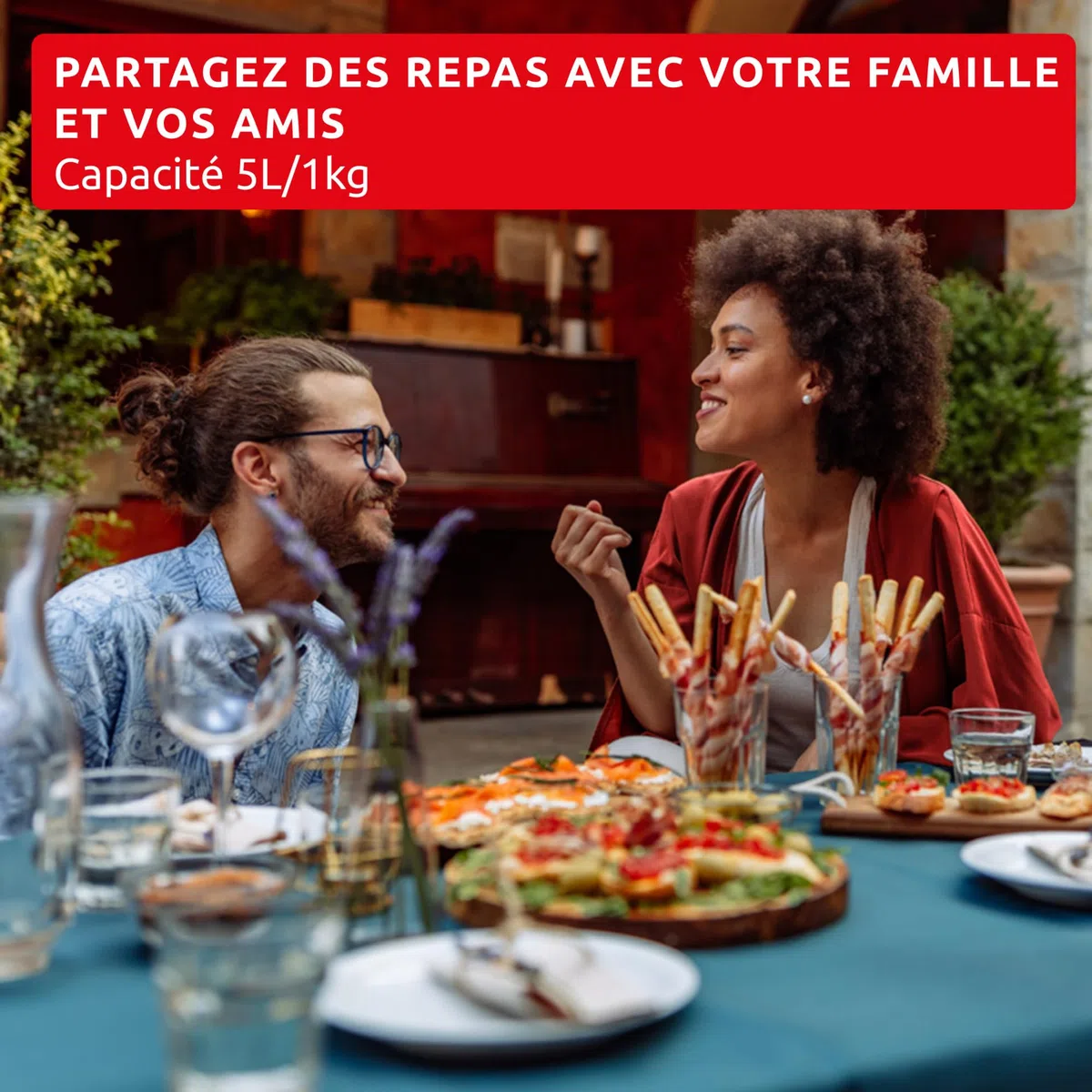 Moulinex Easy Fry POP EUCALYPTUS 5L, air fryer, Jusqu'à 6 personnes, 10 Programmes intuitifs, Ecran tactile digital, Gain de temps et d'énergie, EZ2454F0
