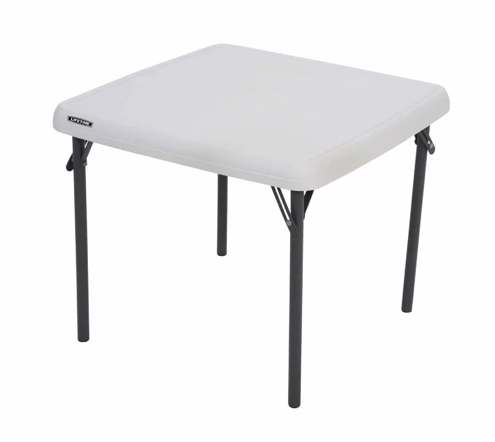LIFETIME Table Pliante carrée pour Enfant Beige 61,5x61,5x53,5cm 80425