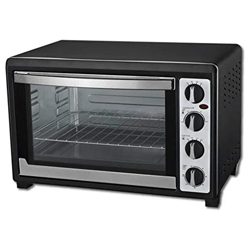 Four Electrique Chaleur Tournante et rustipollo 38 litres 2000 W Noir de haute qualité et garantie 1 an, température réglable 100 – 230 °C