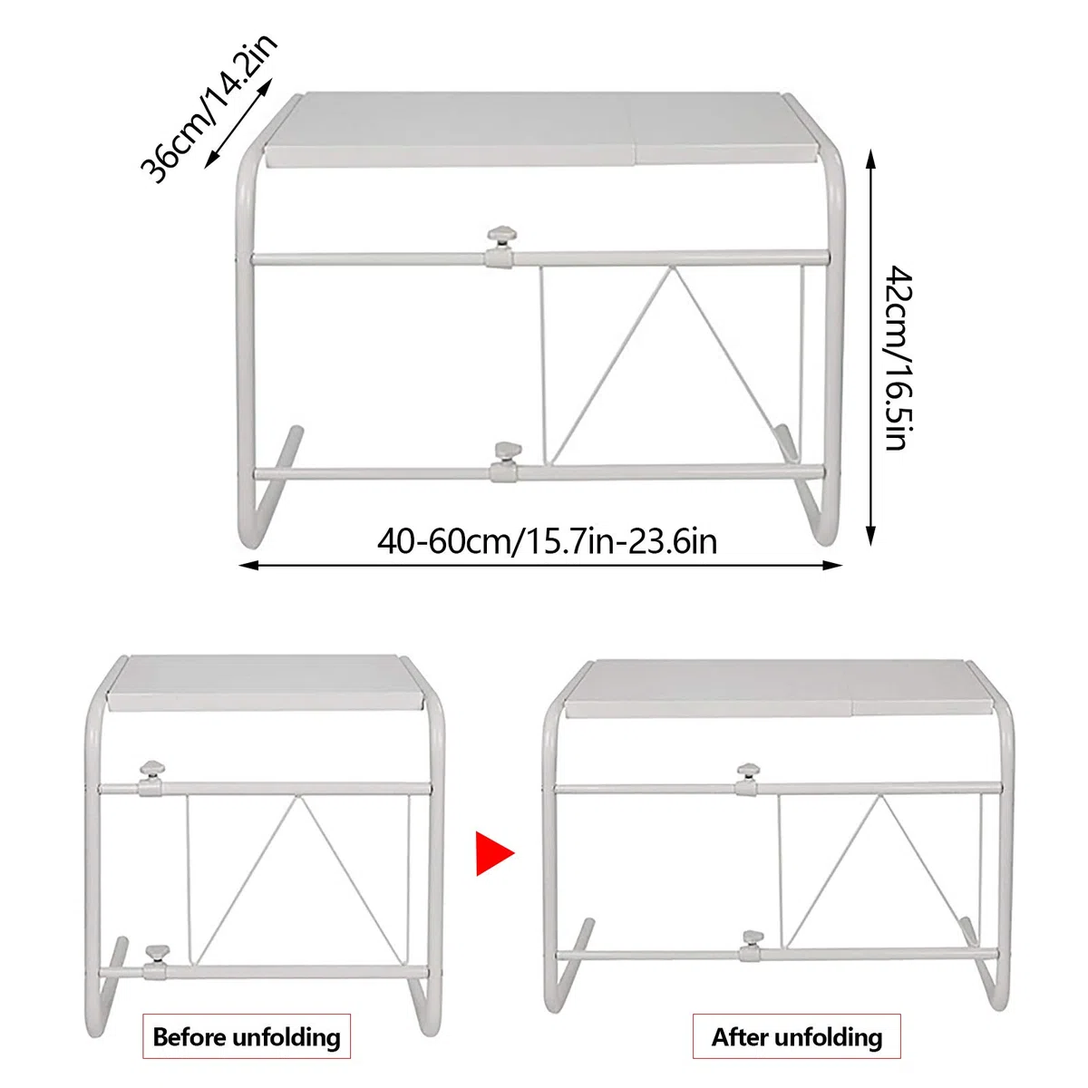 Étagère à micro-ondes extensible à 2 niveaux en acier au carbone Étagère de cuisine extensible Support micro-ondes multifonction Étagère de cuisine Organisateur