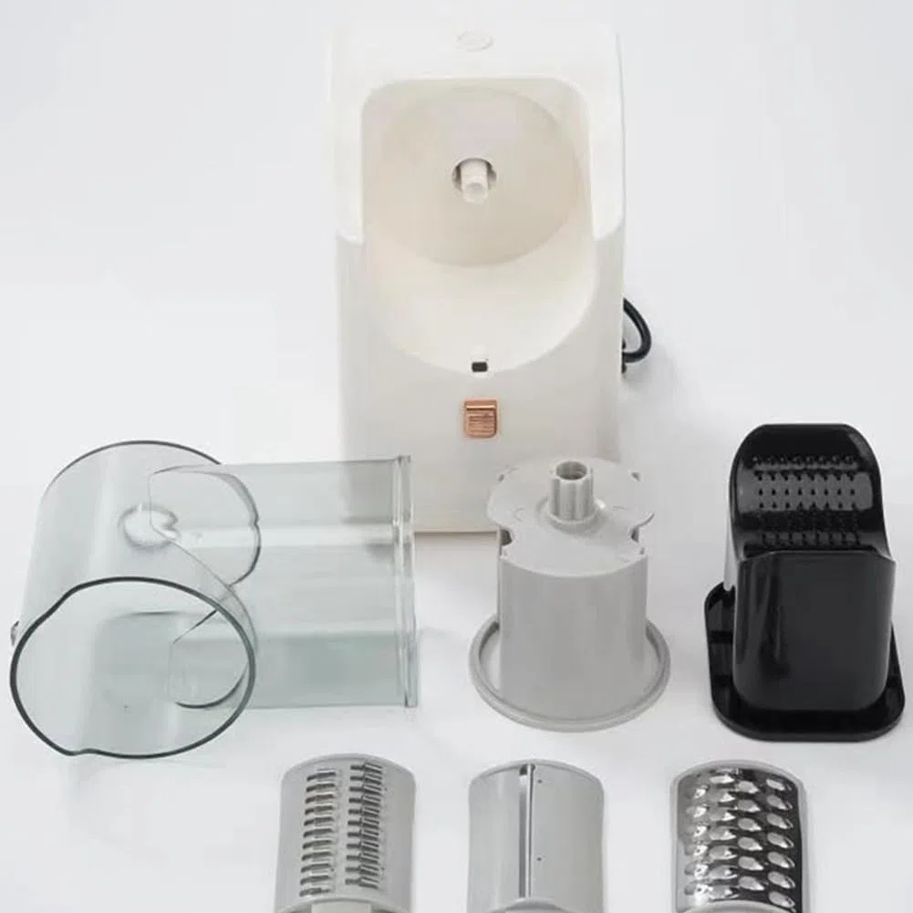 Râpe à Fromage Électrique Polyvalente, Appareil à Salade Électrique Détachable pour la Cuisine Domestique, Trancheur de Légumes pour Pommes de Terre, Fromages, Installation Facile