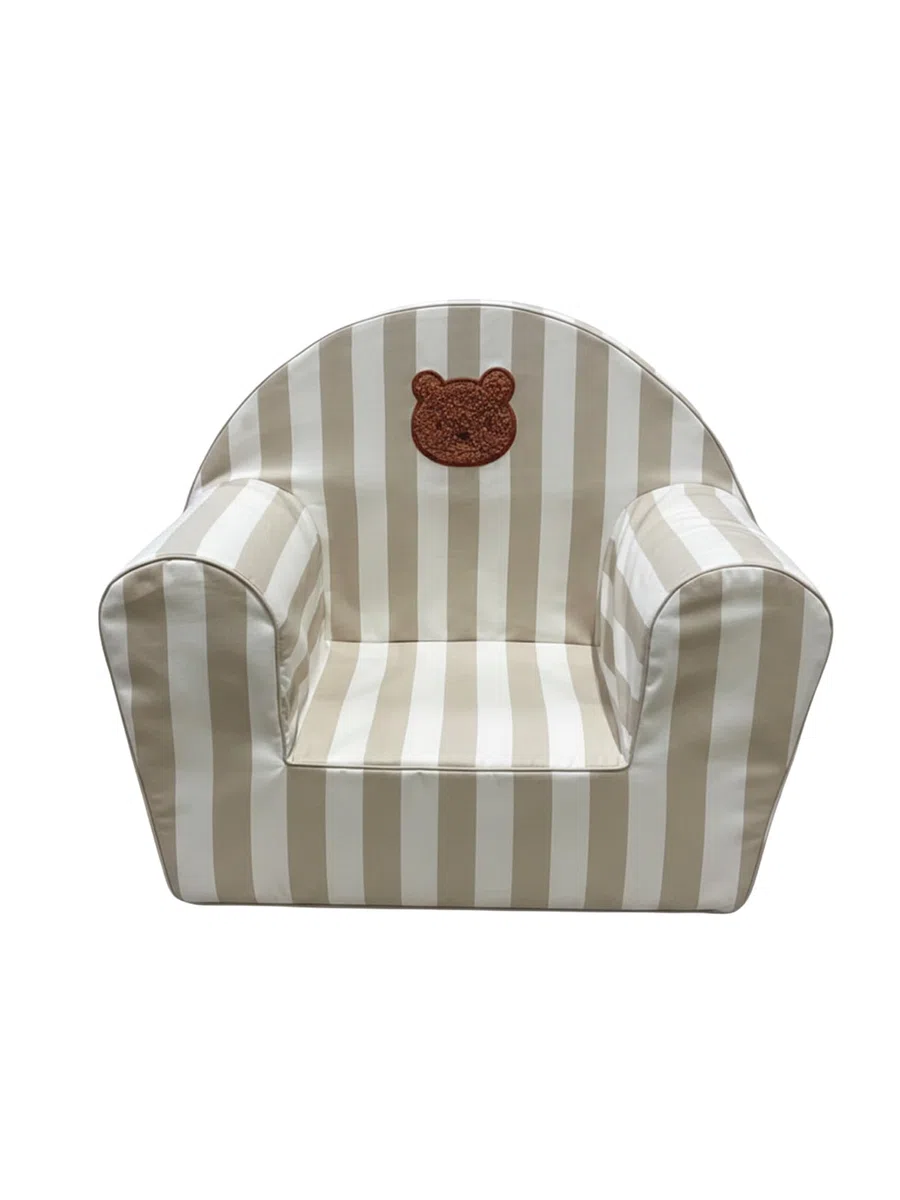 VERTBAUDET Fauteuil en Mousse rayé Ourson rayé Beige TU