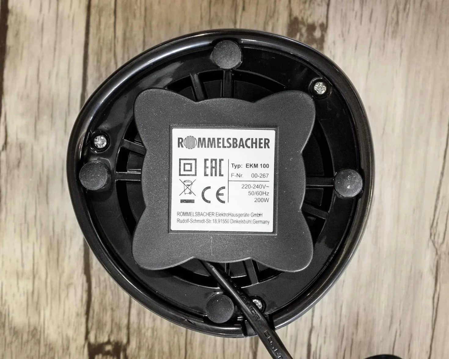 Rommelsbacher EKM 100 Moulin à café électrique à Percussion Couteau, Acier Inoxydable, 9,4 x 9,5 x 17,8 cm