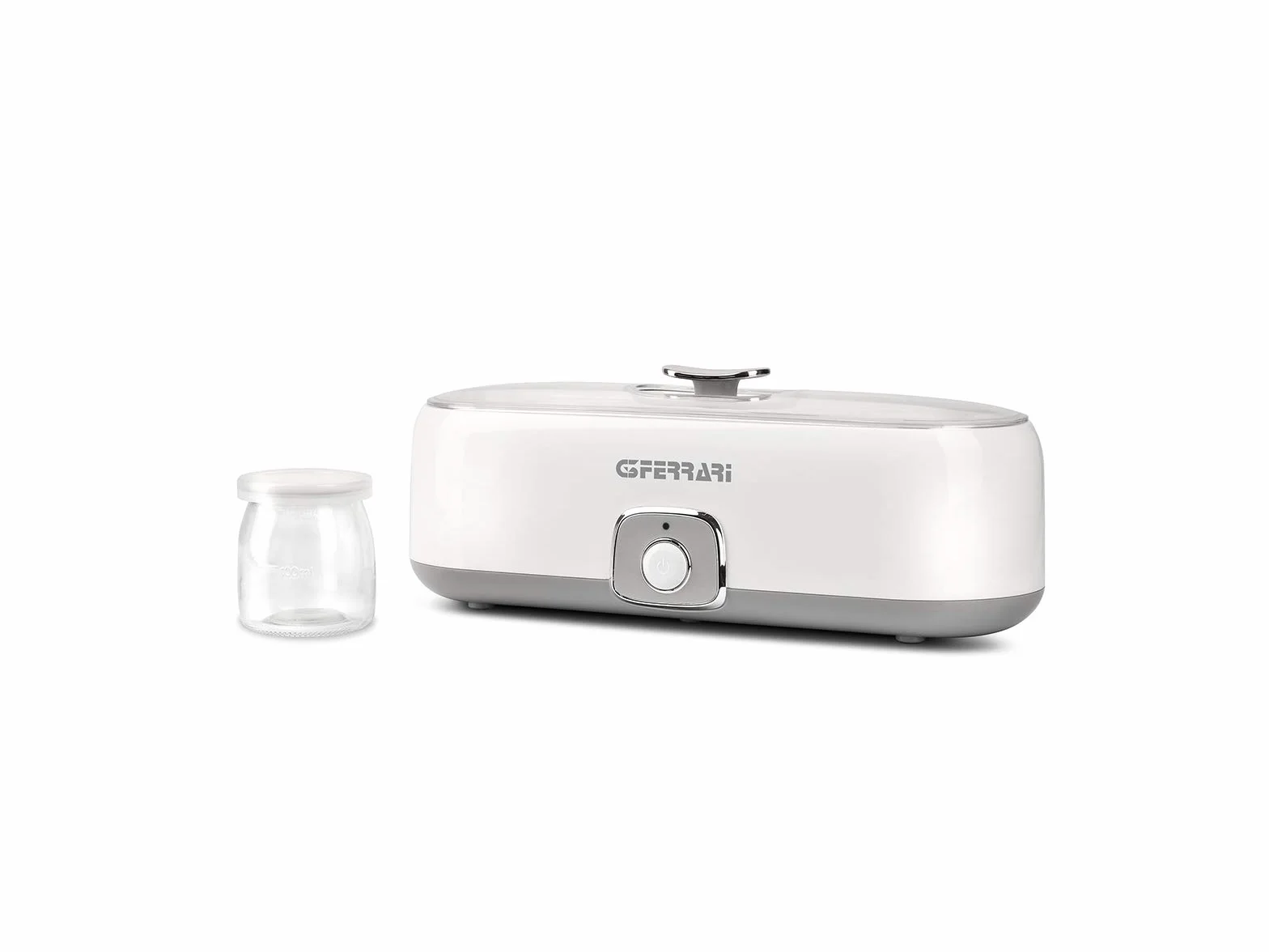 G3 Ferrari G10133 Fermento 4 Yaourtière, Plastique Verre, Blanc