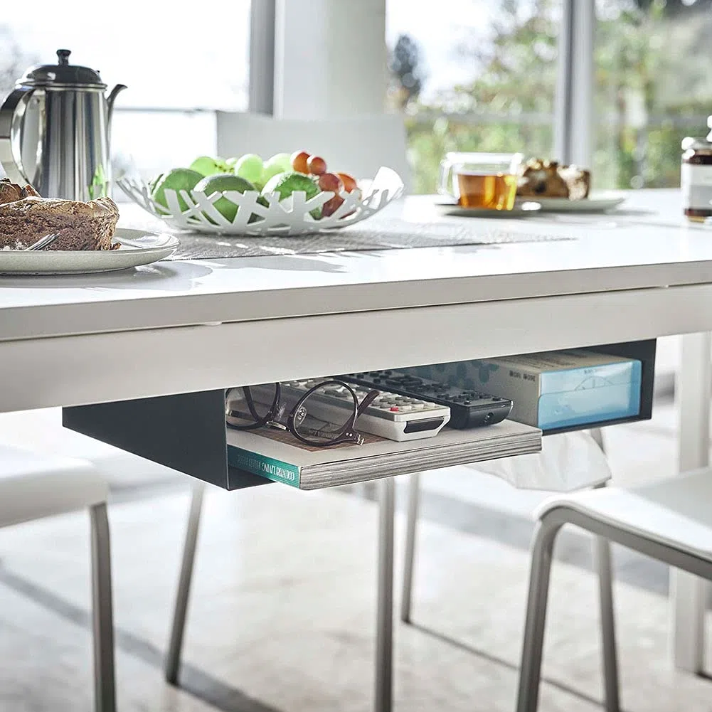 YAMAZAKI Tower Under-Table Shelf BK