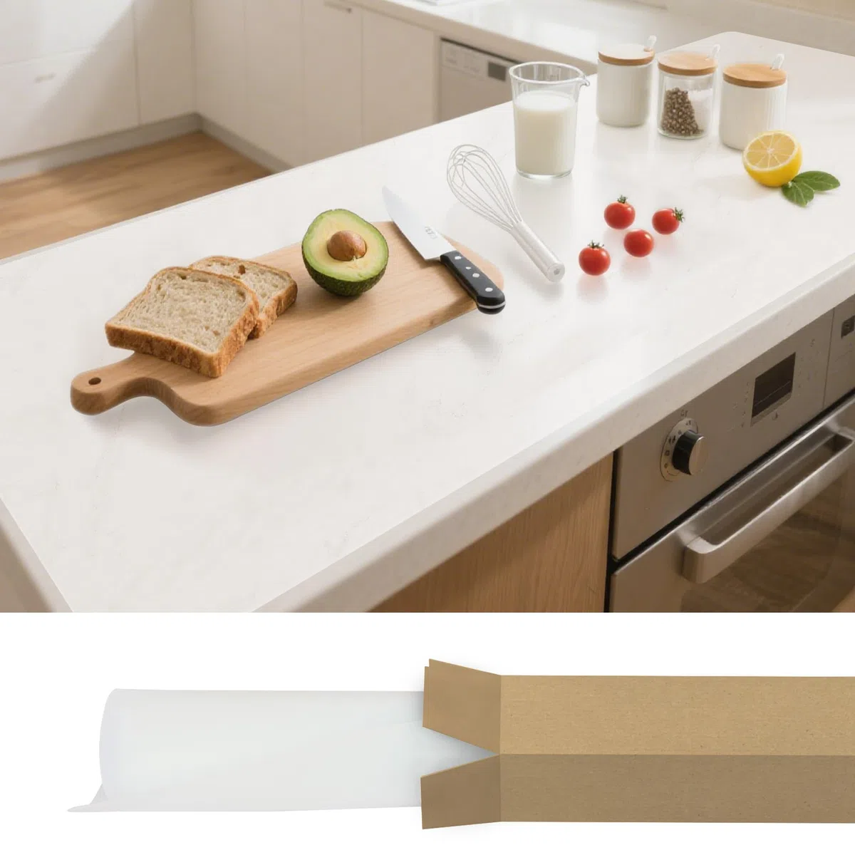 SOSMAR Grands tapis en silicone pour plans de travail - 120 x 60 cm - Protection de plan de travail de cuisine - Feuille de silicone pour résine - Résistant à la chaleur - Antidérapant - Imperméable