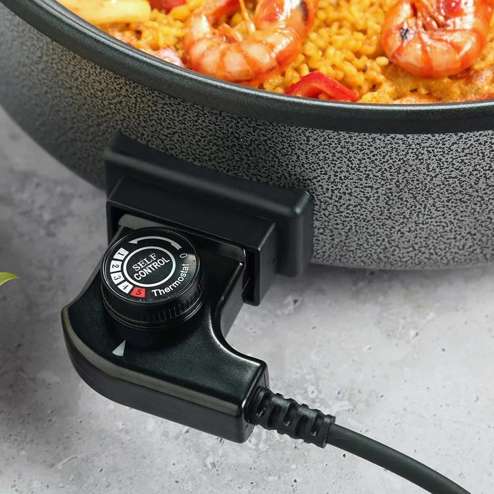 Orbegozo Autocuiseur électrique PZ 4270, 42 cm, 1500 W, capacité 10 litres, couvercle en verre avec poignée et valve de sécurité