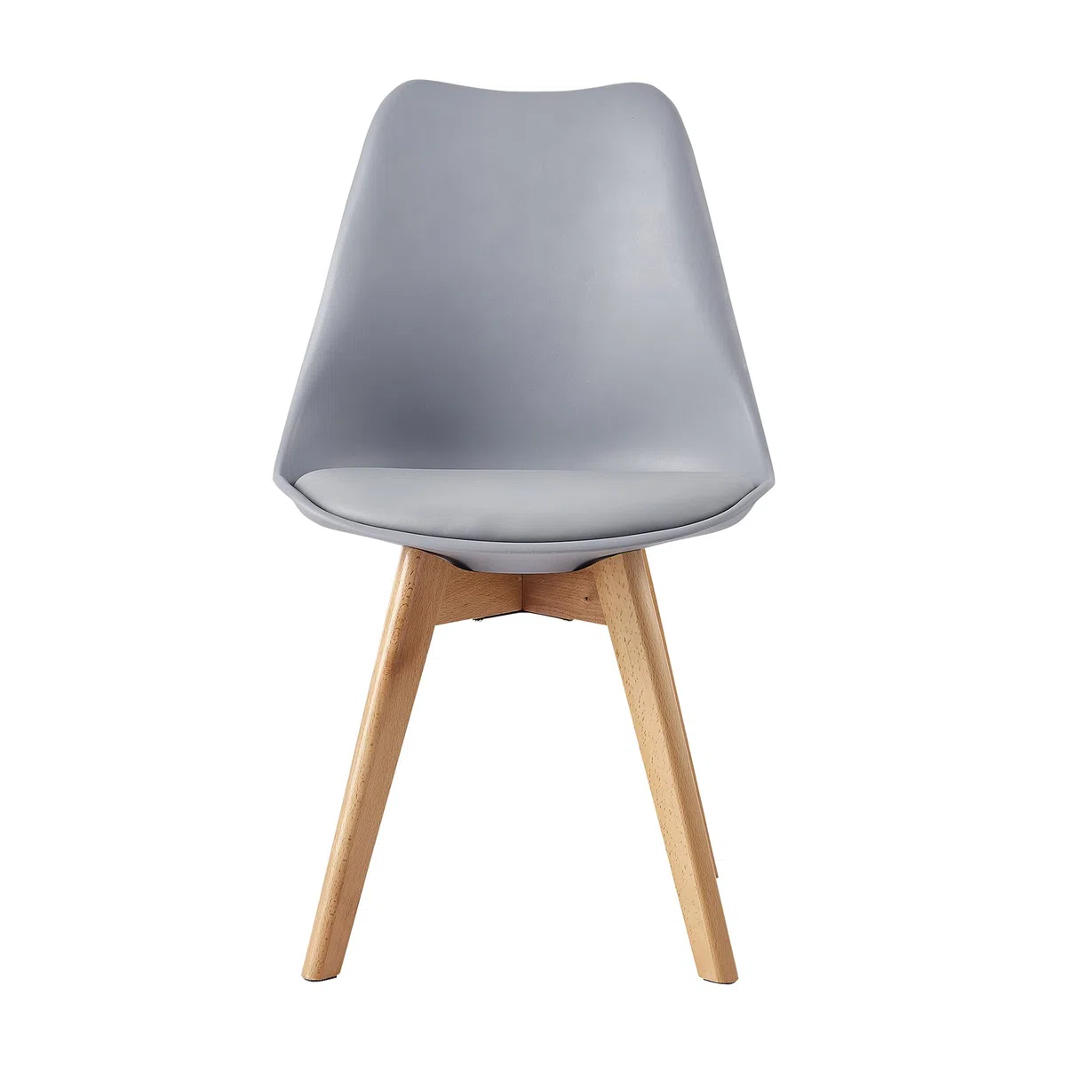 mcc direct Lot de 2 chaises de Salle à Manger, de Cuisine, de Bureau, Chaise Coque Design, Eva, Gris