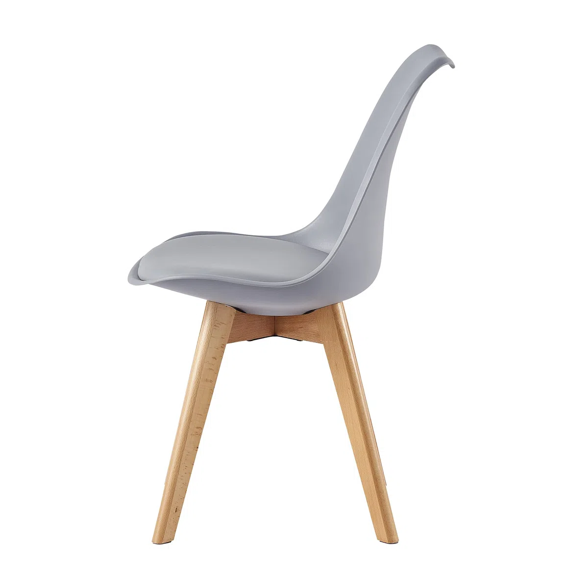 mcc direct Lot de 2 chaises de Salle à Manger, de Cuisine, de Bureau, Chaise Coque Design, Eva, Gris
