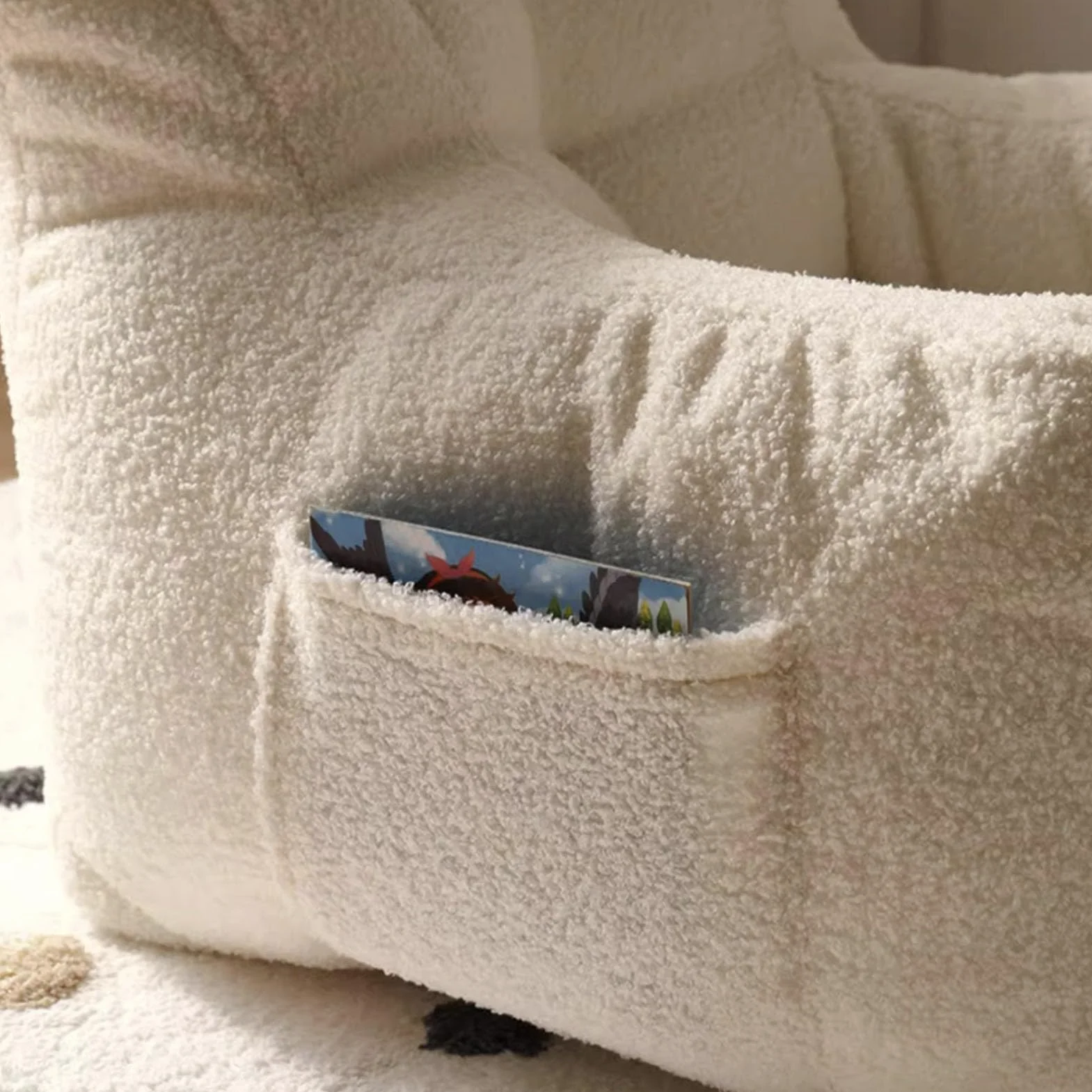 Fauteuil Enfant Canapé Mouton Très Confortable | Chaise Salle de Jeux Sécurisé e avec Rembourrage | Pouf Intérieur/Extérieur Durable | et Lavable | pour Enfants 1-7 Ans (Brown)