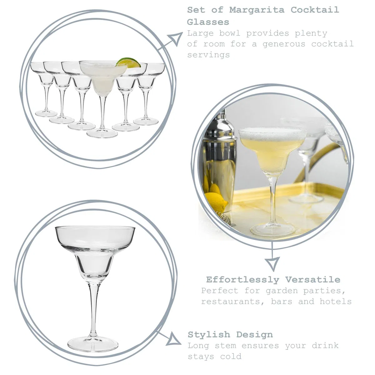 Bormioli Rocco Verres à Margarita Ypsilon de 330 ML (11,5 oz) - Pack de 6