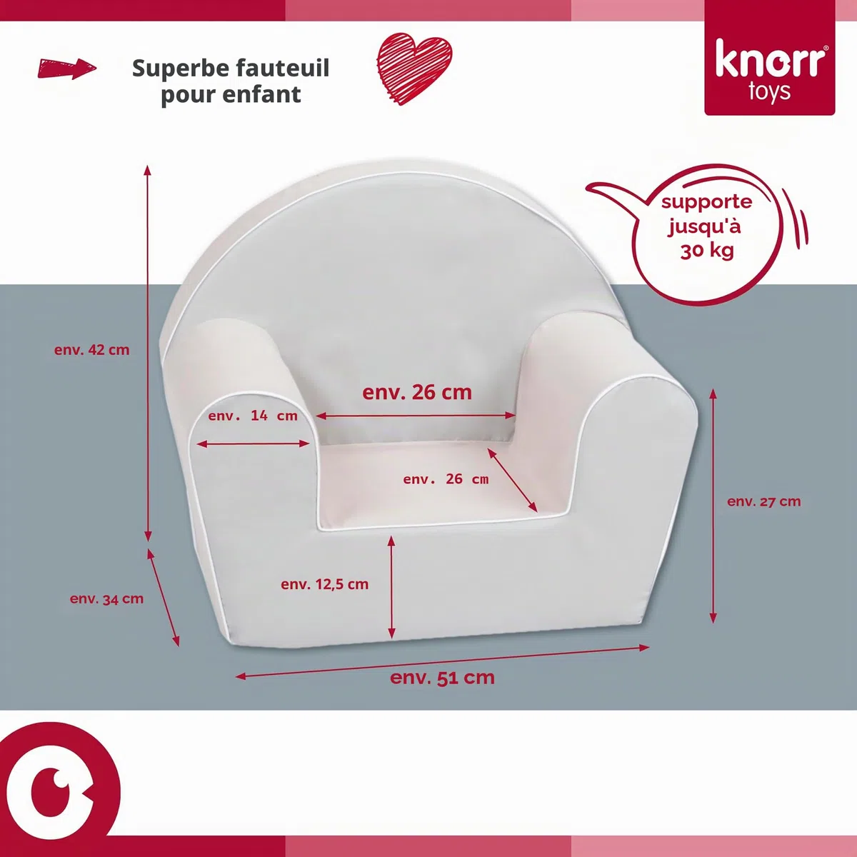 Knorrtoys 68378 Safari Fauteuil pour Enfant