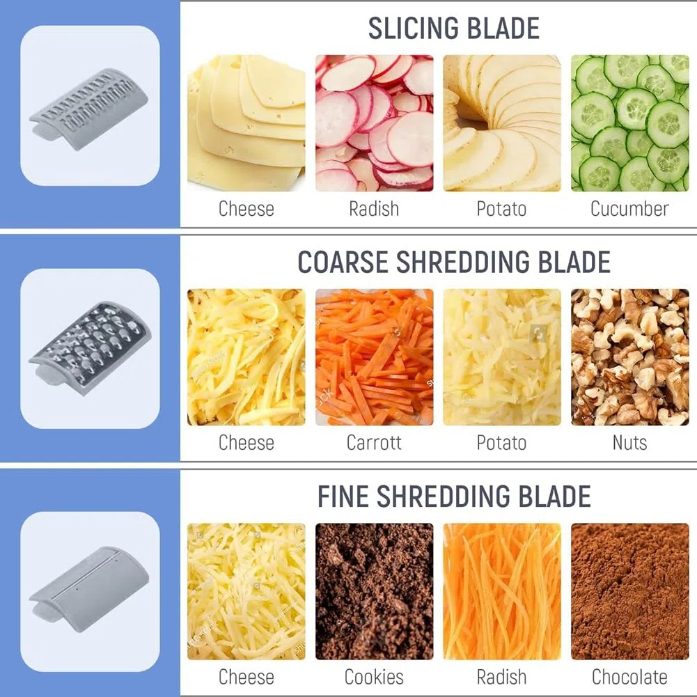 Râpe à Fromage Électrique Polyvalente, Appareil à Salade Électrique Détachable pour la Cuisine Domestique, Trancheur de Légumes pour Pommes de Terre, Fromages, Installation Facile