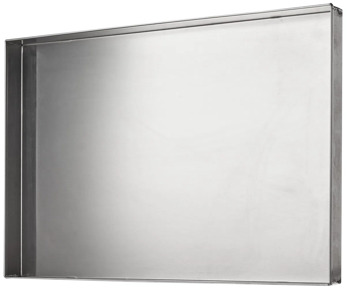 Pentole Agnelli Pâtisserie et pizza Plat à pizza rectangulaire en alliage d'aluminium 3003 avec bords droits, 60 x 40 x 4 cm