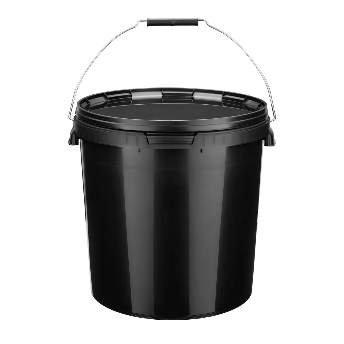 Garronda Seau avec Couvercle 20 L pour Le Stockage de Produits Alimentaires et Chimiques 5 Pièces Noir GD-0104