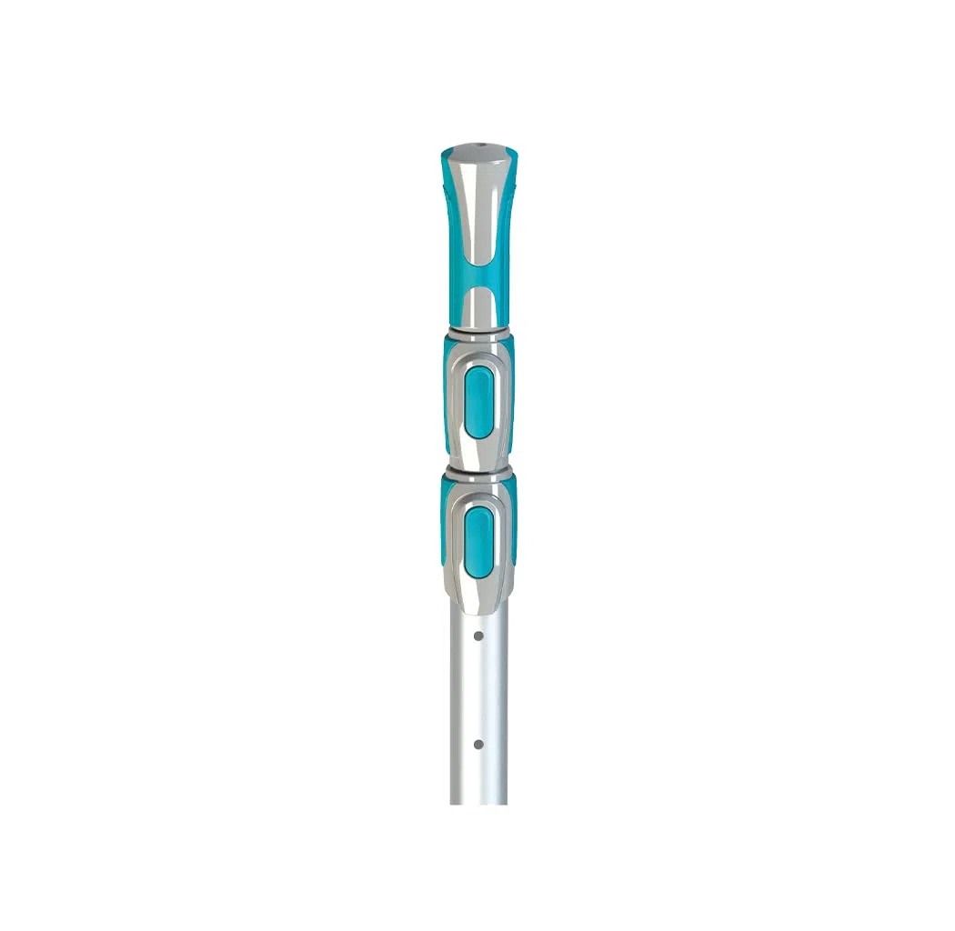 BAYROL Barre télescopique en Aluminium de 1,50 à 4,50 m - Utilisable avec Toutes Les épuisettes, brosses de Sol et Autres Accessoires Courants (diamètre 3,00 cm) - avec Bouton Pression pour Mettre et
