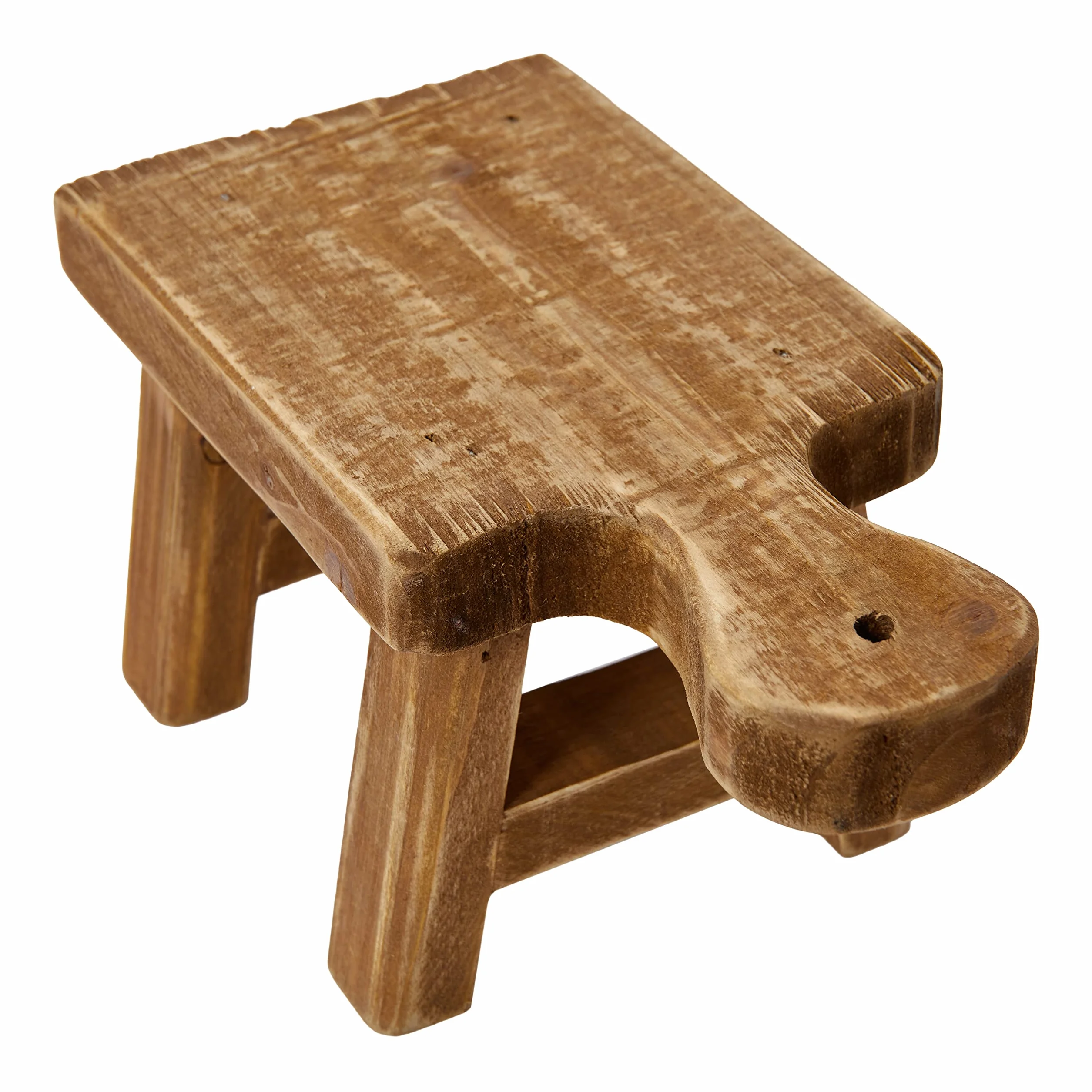 Creative Co-OP DA6897 Socle en Bois avec poignée, Naturel, carré