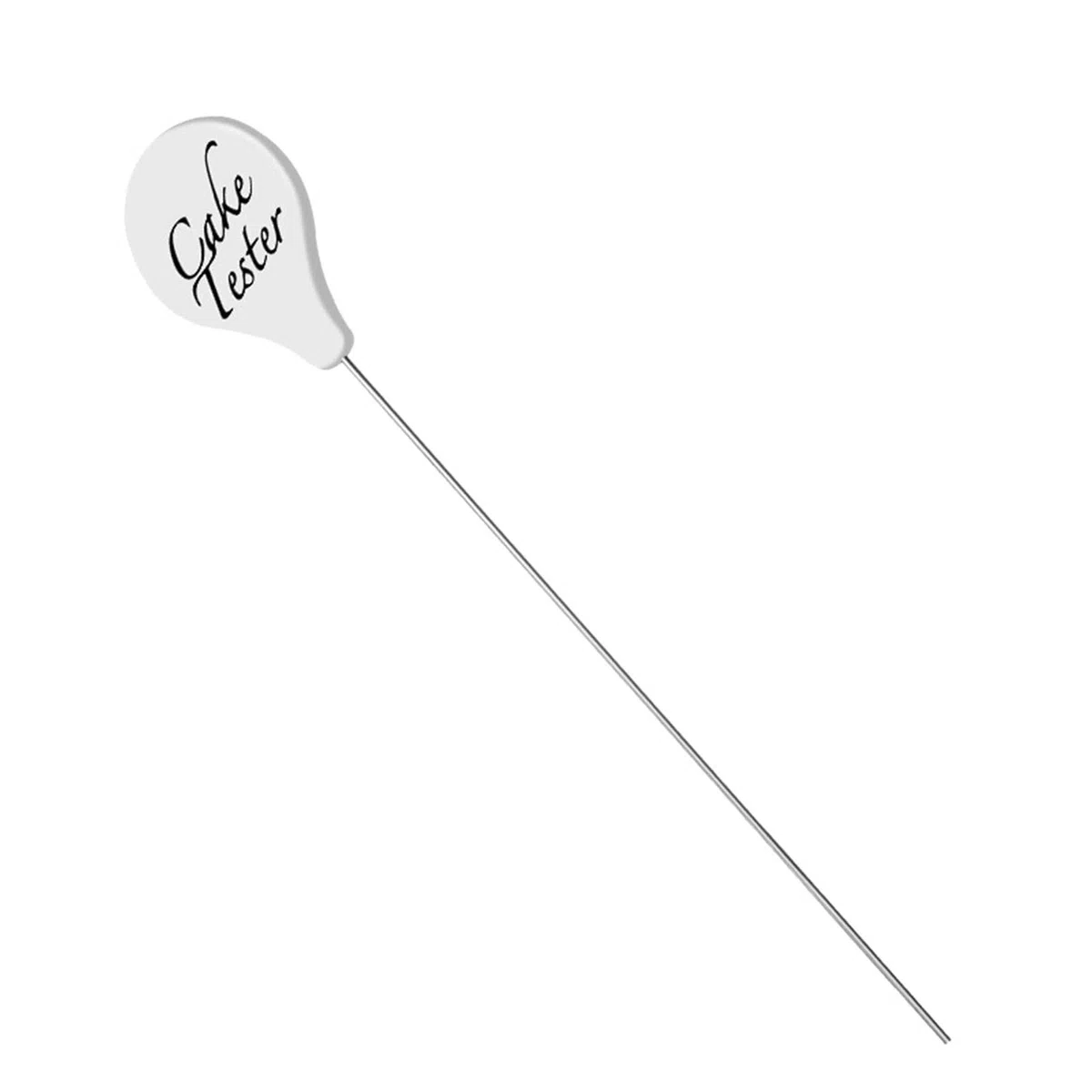 Testeur de gâteau en acier inoxydable - Testeur de gâteau de cuisine - Sonde - Aiguille réutilisable - Long pic à pâtisserie en métal - Outil de fête prénatale - Serviettes pour garçon (blanc, taille