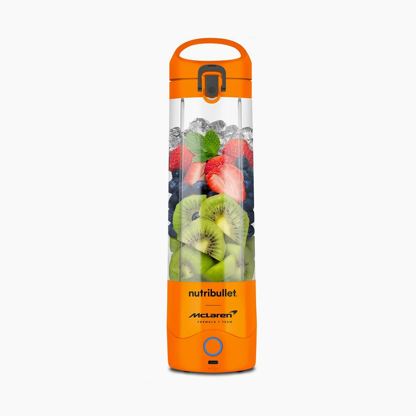 nutribullet Mixeur portable en collaboration avec l'équipe McLaren Formula 1 – Papaye – Couvercle anti-fuite – Lame d'extraction puissante – Charge USB-C – Plus de 15 cycles de mélange – Jus et