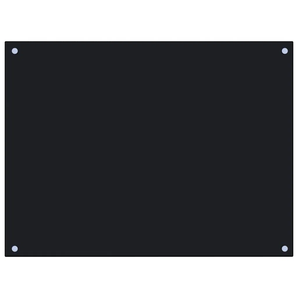 Tomostar Crédence de Cuisine en Verre, Fond de Hotte Protection Contre éclaboussures Dosseret de Cuisine Noir 80x60 cm Verre trempé