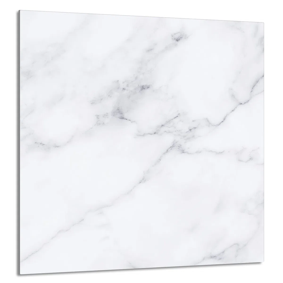 Protection anti-éclaboussures en verre trempé 60 x 65 cm – Verre décoratif avec ruban adhésif – Paroi arrière en verre pour cuisine - Plaque de protection induction, Marbre Blanc