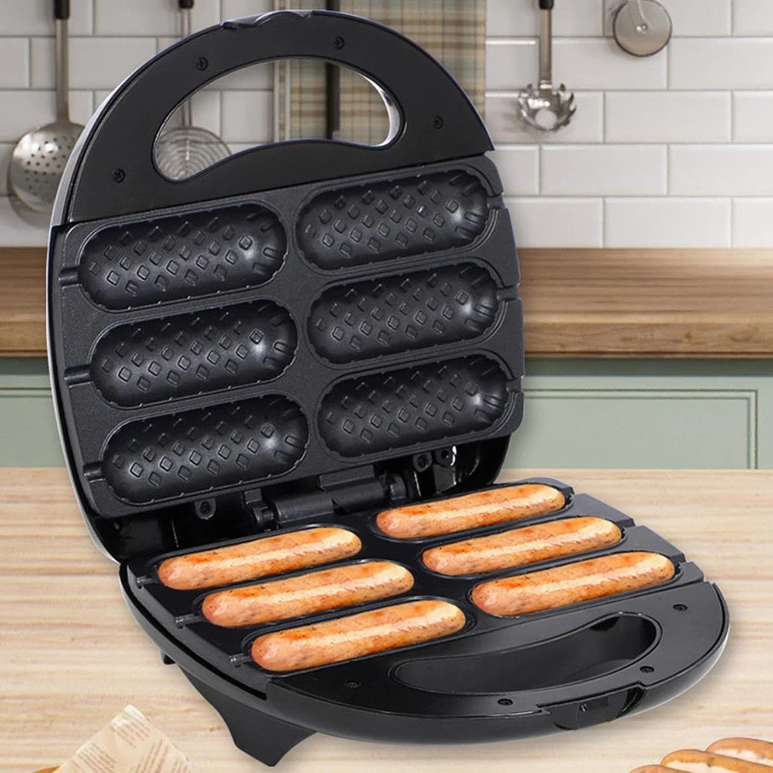 Fenteer Corn Dog Maker Food Baker Hot Dog Maker Girthy Gift BBQ Hot Dogs