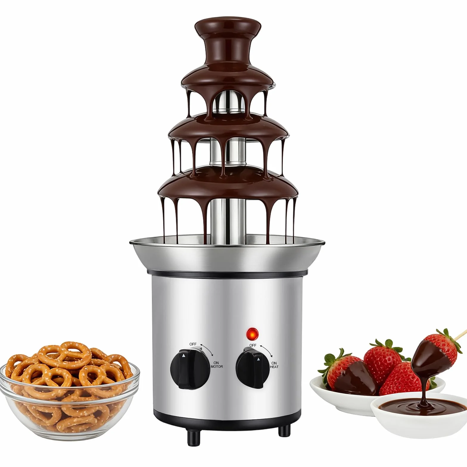 Fontaine à chocolat à 4 étages - 170 W - 1,8 l - Avec fonction de fusion - Fontaine à chocolat - Fontaine à chocolat - Fontaine à chocolat - Fontaine à chocolat - Fontaine à chocolat - Fontaine à