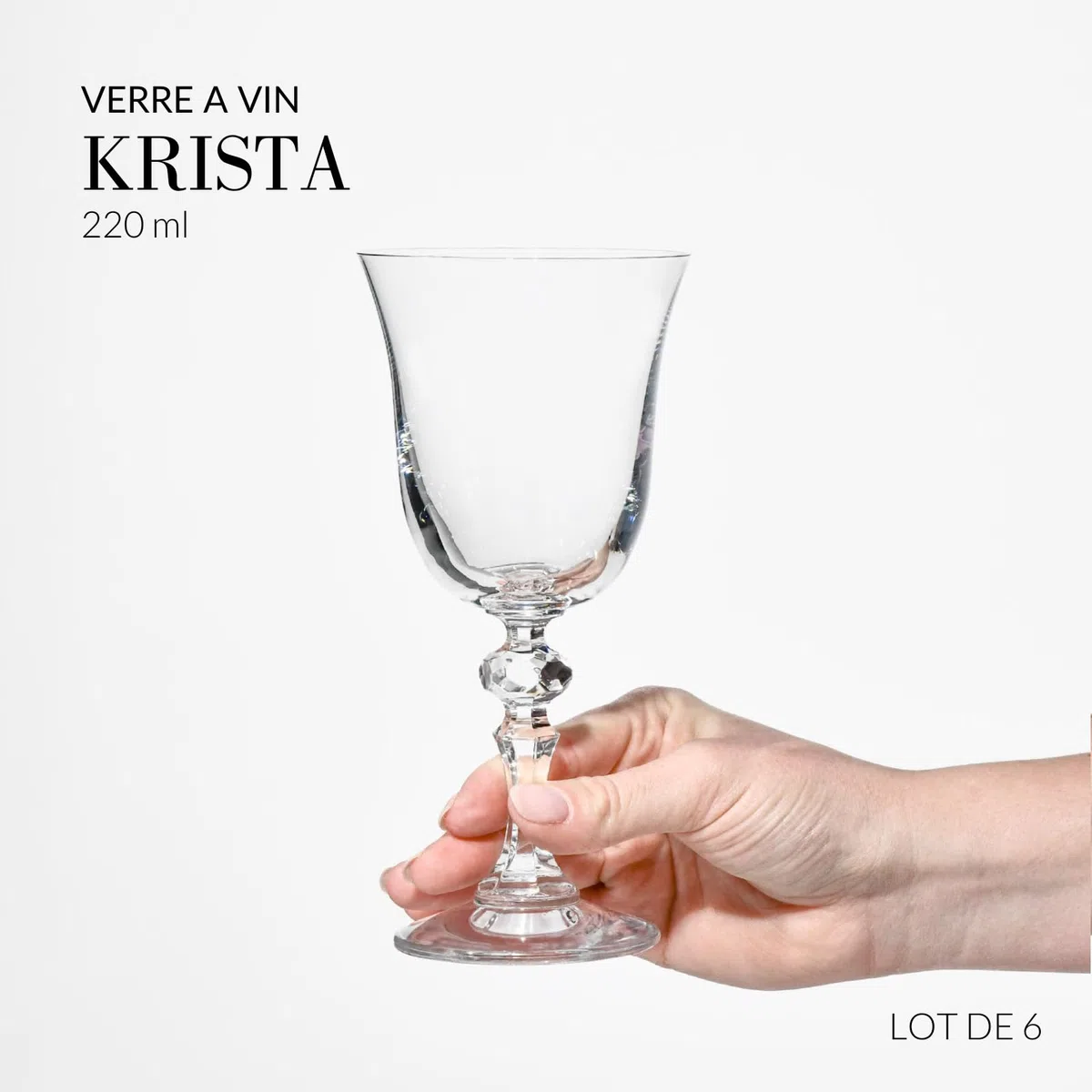 Krosno Petite Verre à Vin Rouge | Lot 6 Verres | 220 ml | Krista Collection | Parfait la Maison, Les Restaurants, Les Fêtes | Lavable au Lave-vaisselle