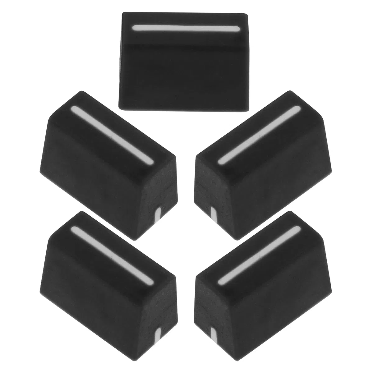 VICASKY 5 Pièces Capuchon du Fader du Mixeur Bouton du Potentiomètre Remplacement du Curseur du Fader Boutons De Fader Curseur Curseur Accessoires De Mélangeur Mixer Caoutchouc Diaporama