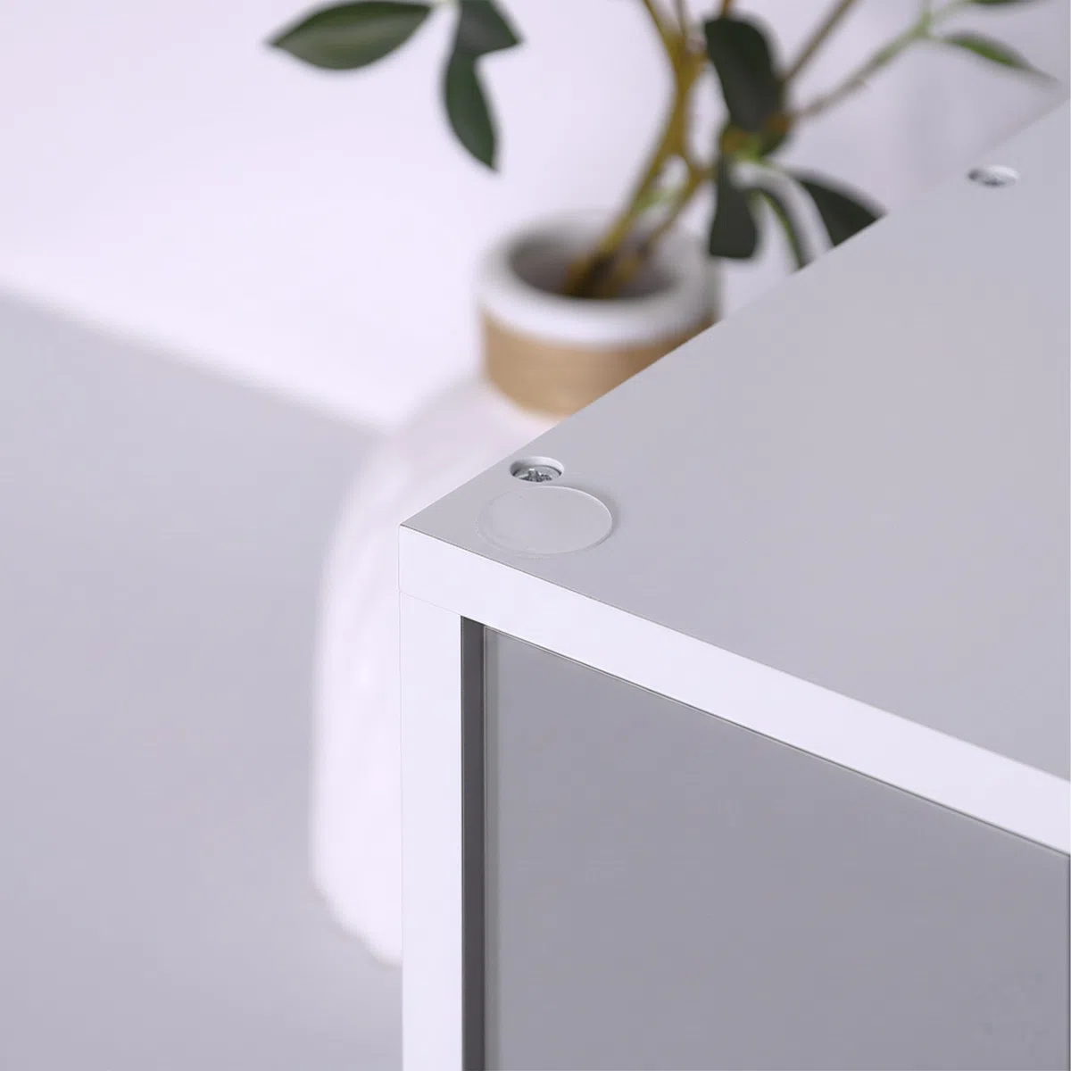 Relaxdays Documentation en Bambou, A4, 10 Compartiments, Bureau, H x L x P 31 x 49 x 31 cm, Organiseur, Blanc
