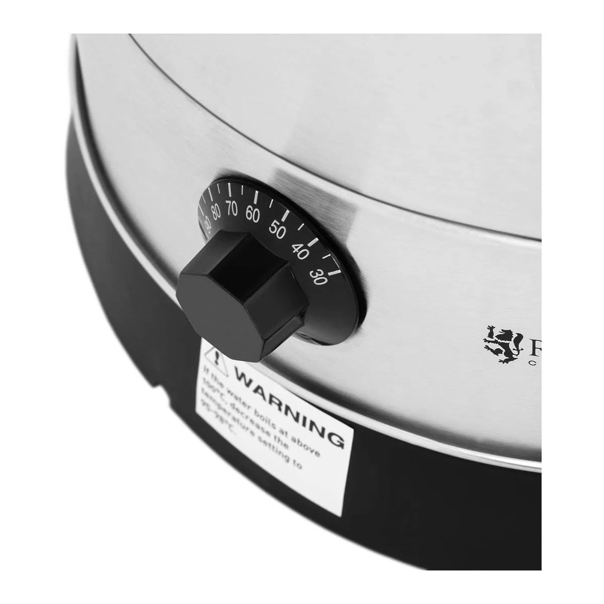 Royal Catering Distributeur D'Eau Chaude Avec Robinet En Acier Inoxydable Fontaine Bouilloire RC-WBDW20 (20,5 l, 2 500 W, 30-110 °C, Fonction De Maintien Au Chaud, Inox/Plastique)