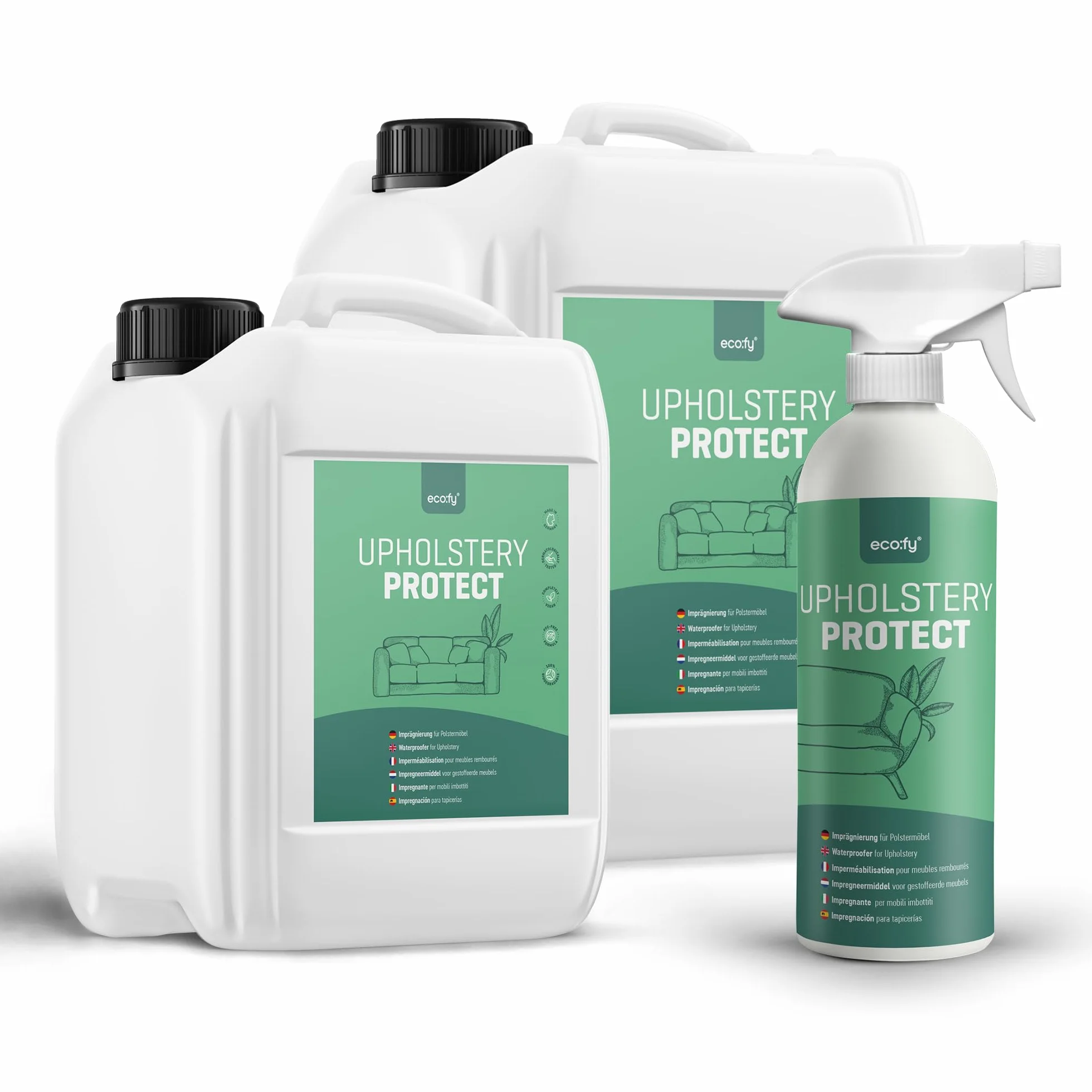 Spray Imperméabilisant Canapé - Imperméabilisant Textile Meubles Rembourrés, Protection Taches Liquides, Effet Perlant 5 l