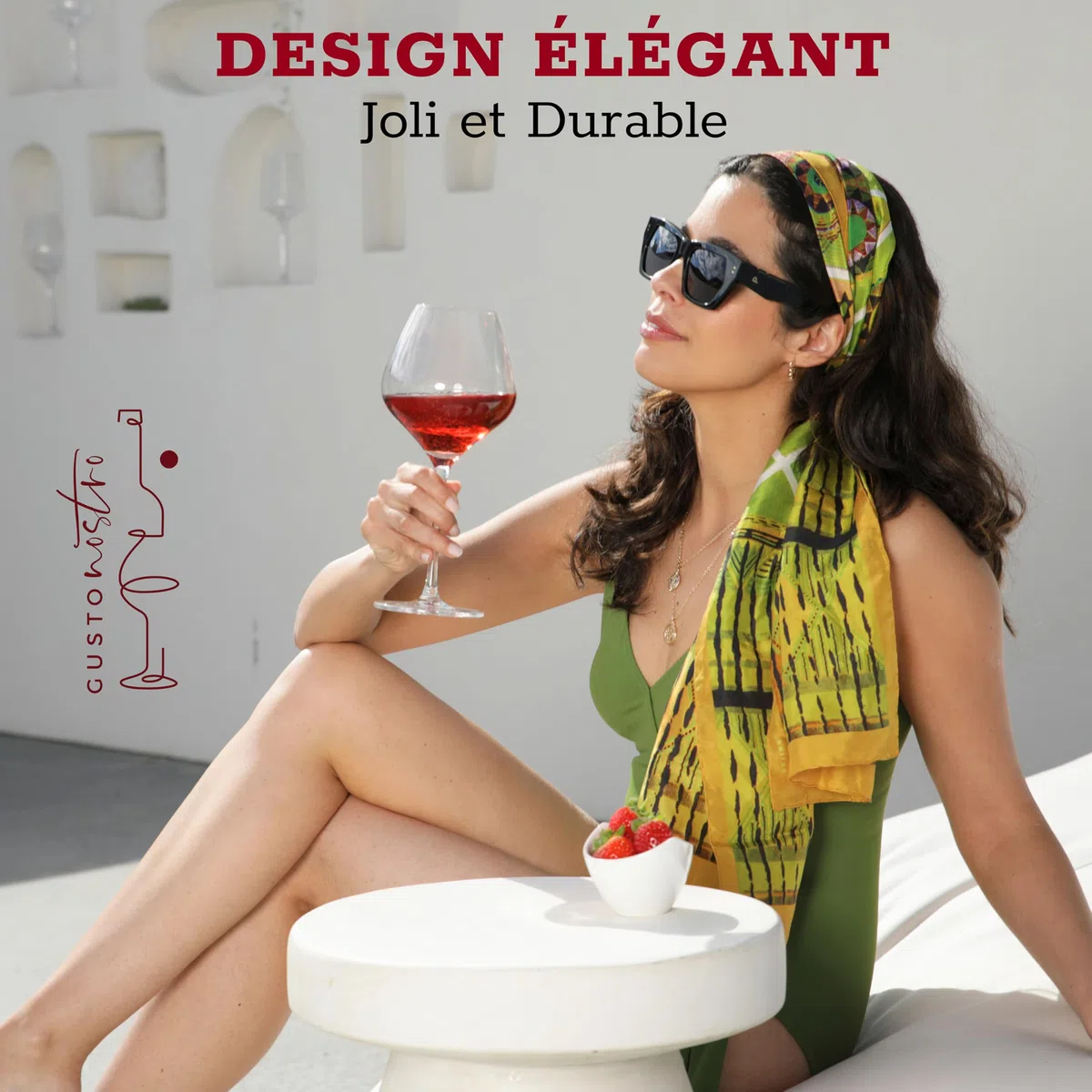 Gusto Nostro Ensemble de 6 Verres à Vin – Verre à Vin en Cristal de Grande Contenance – Lavables au Lave-Vaisselle, Élégants et Fins pour les Mariages et les Fêtes