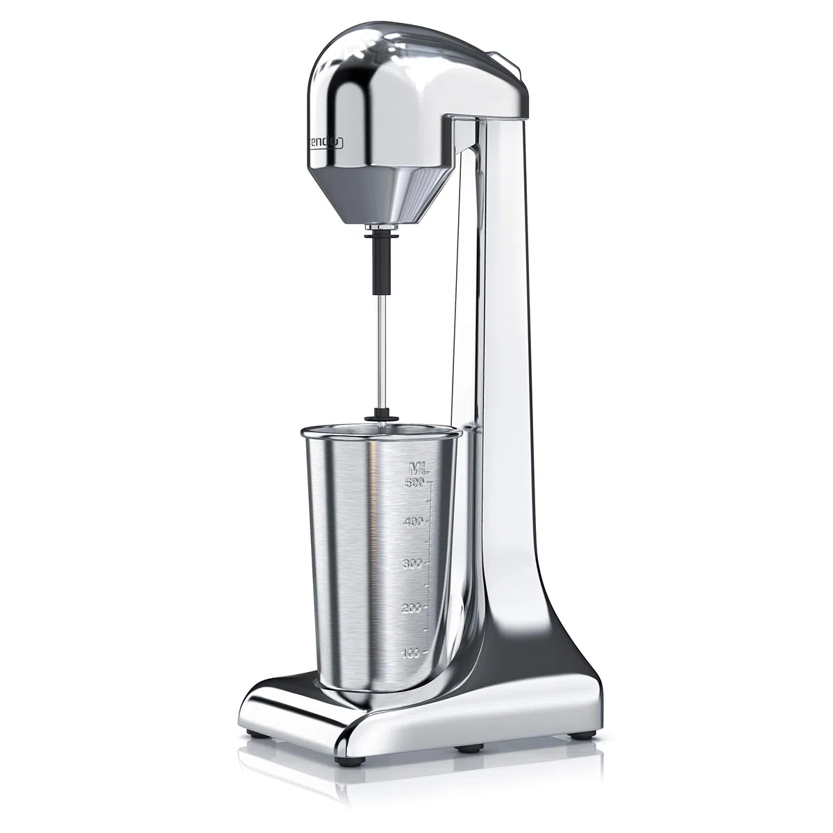 Arendo - Mixeur mélangeur de boissons, Mixer Plongeantblender shaker, Mixeur électrique cuisine, 2 vitesses 22.000 tr/min, Récipient 500ml inox, pour boissons protéinées Smoothies Milkshakes Cocktails