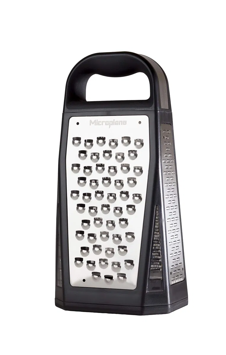 Microplane Râpe Multi-Faces Elite avec 5 Styles de Lames: Fine, Gros Grains, Ultra Gros Grains, Double Tranchant et Coupe Large - Râpe de Cuisine avec des Lames en Acier Inoxydable