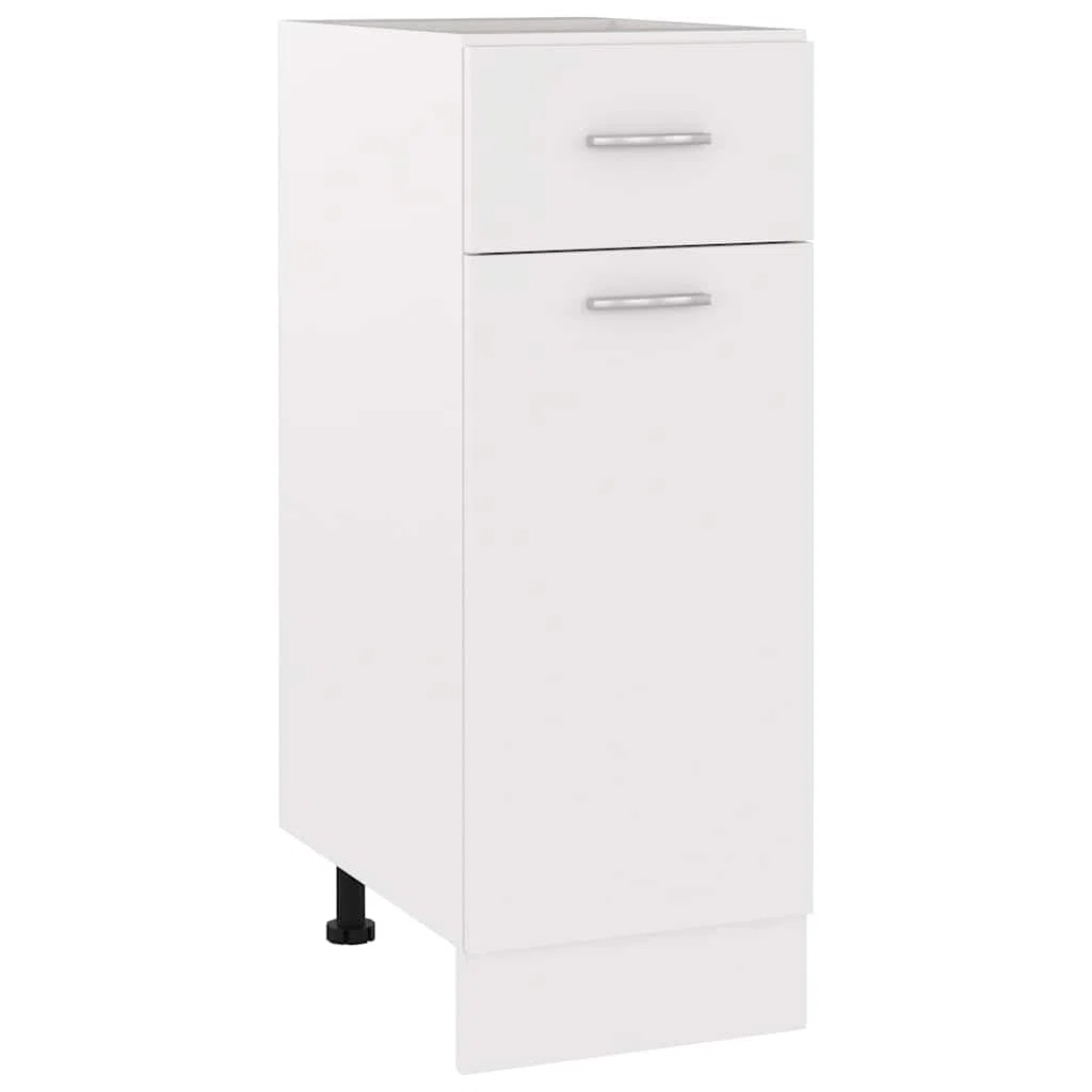 vidaXL Meuble Bas 30x46x81,5 cm, Bois reconstitué, Blanc, Rangement Salle de Bain & Cuisine, Placard sous évier, Fixation Murale