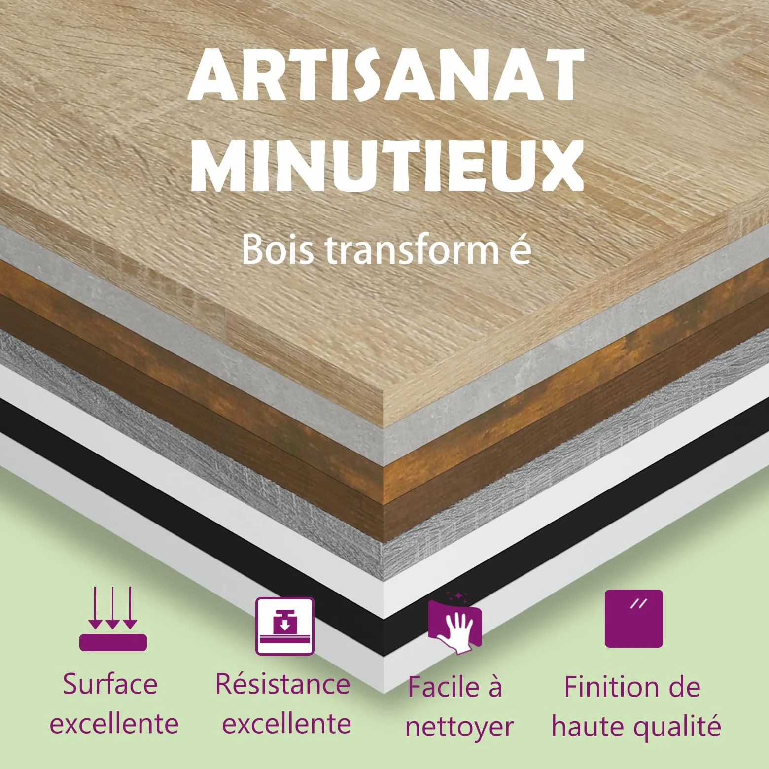 vidaXL Meuble Bas 30x46x81,5 cm, Bois reconstitué, Blanc, Rangement Salle de Bain & Cuisine, Placard sous évier, Fixation Murale