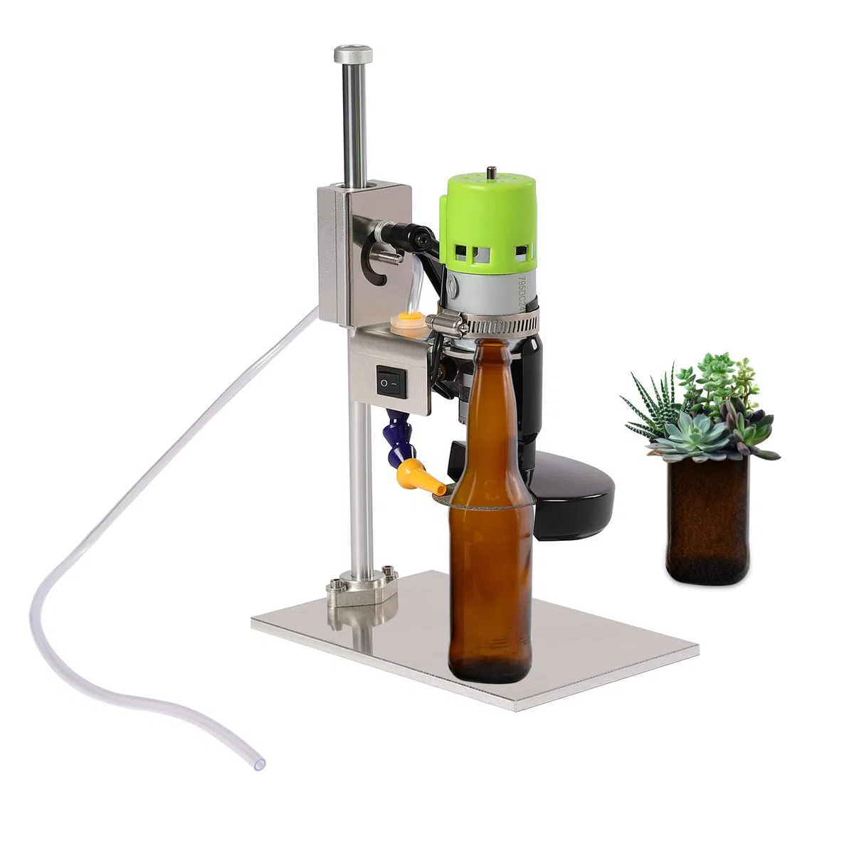 SHZICMY Coupe-bouteille électrique en verre, 150 W, vitesse réglable 2000-6000 tr/min, kit de coupe-bouteille pour bouteilles de vin/verre de mer/artisanat, pot de fleurs à faire soi-même