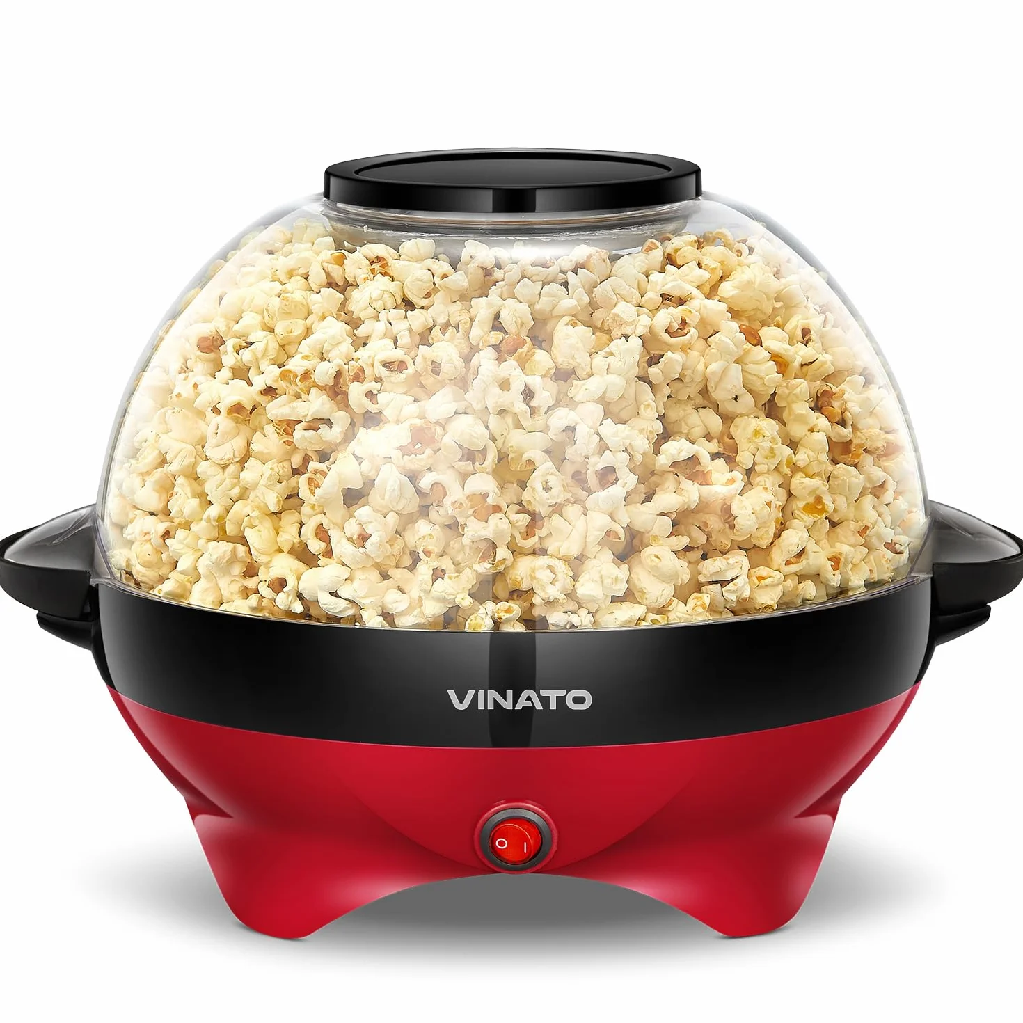 VINATO Machine a Pop Corn, Machine à Pop Corn 5L Grande pour la Maison, avec Revêtement Antiadhésif et Surface de Chauffe Amovible, Machine Pop Corn Silencieuse et Rapide